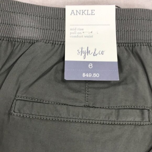 🎁 Style & Co Pull On Cuffed Utility Pants - Picture 3 of 10